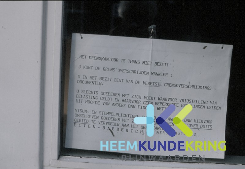 Douanekantoor Elten -Lobith 1989 F00000216